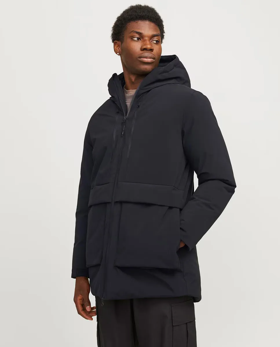 Мужское мягкое пальто с застежкой-молнией и воротником с капюшоном Jack & Jones, чёрный
Мужское мягкое пальто с застежкой-молнией и воротником с капюшоном Jack & Jones, чёрный