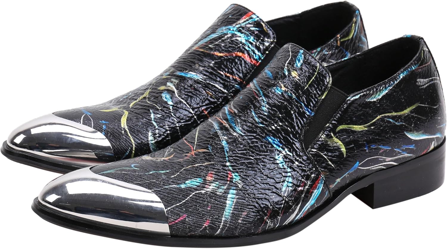 Мужские лоферы Santimon с заостренным носком, из кожи, модные, с принтом и металлическим наконечником, стиль Western, серебро
Мужские лоферы Santimon с заостренным носком, из кожи, модные, с принтом и металлическим наконечником, стиль Western, серебро