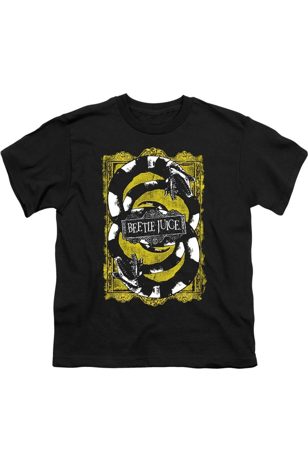 Футболка с коротким рукавом Beetlejuice "У нас есть черви" для детей Gildan, черный
Футболка с коротким рукавом Beetlejuice "У нас есть черви" для детей Gildan, черный