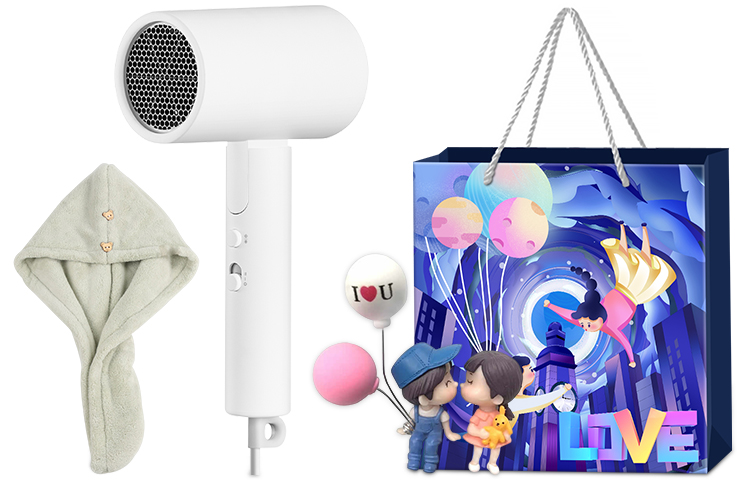 Фен для волос Mi, White with dry hair cap + confession balloon ornament + Tanabata gift bag
Фен для волос Mi, White with dry hair cap + confession balloon ornament + Tanabata gift bag