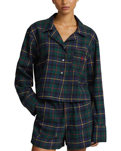 Клетчатый комплект для сна из хлопковой фланели с короткими рукавами Polo Ralph Lauren, цвет Green
Клетчатый комплект для сна из хлопковой фланели с короткими рукавами Polo Ralph Lauren, цвет Green