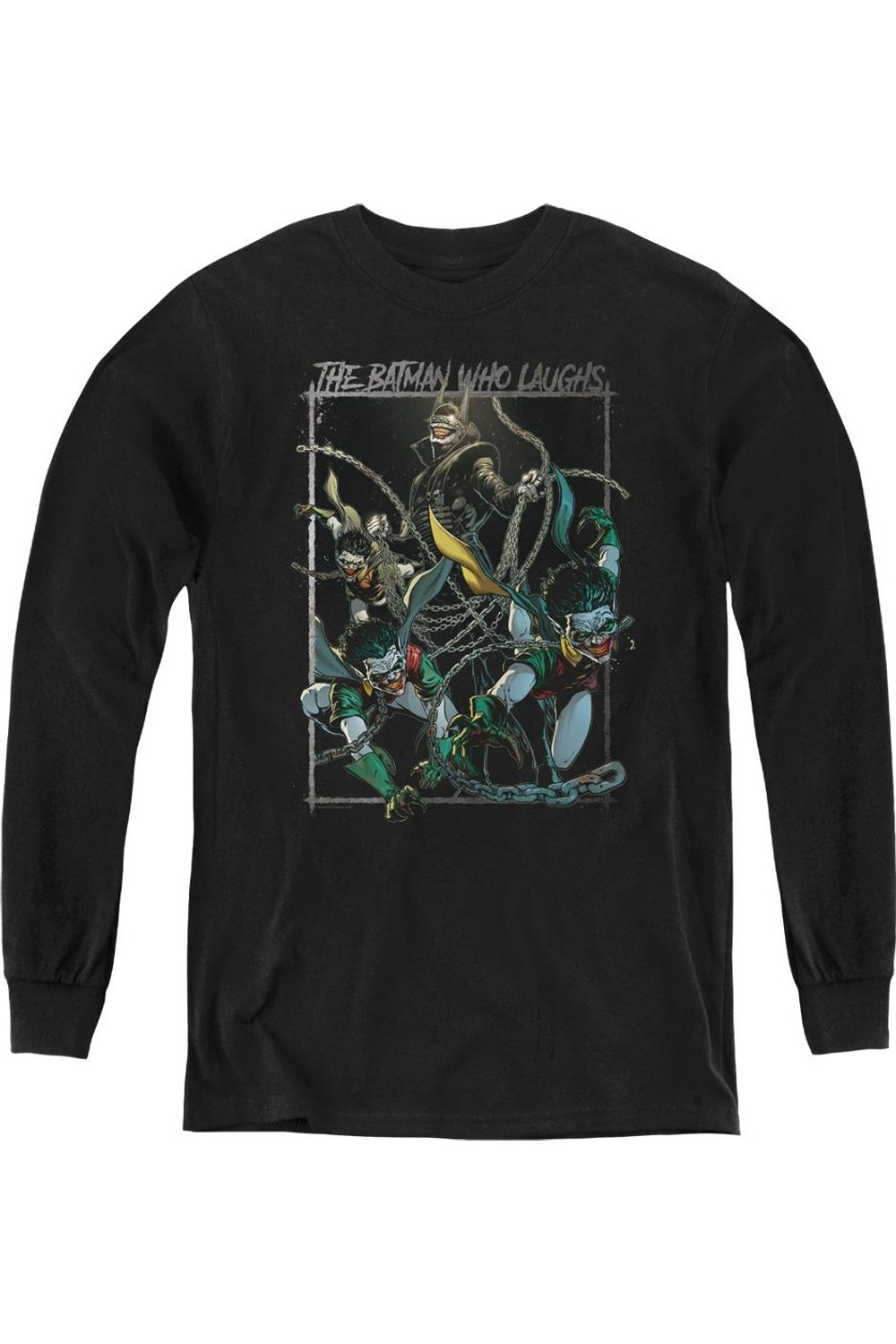 Батмен, который смеется, худи с длинным рукавом для подростков Gildan, черный
Батмен, который смеется, худи с длинным рукавом для подростков Gildan, черный