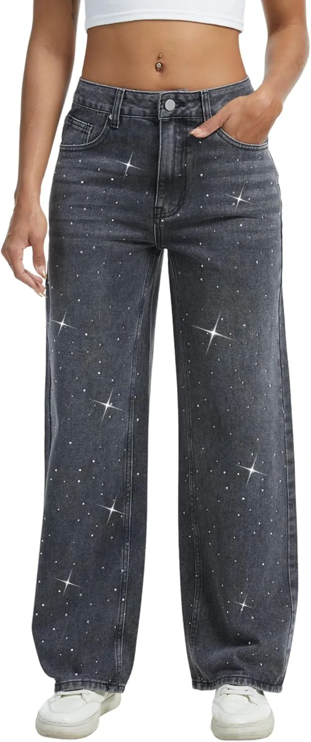 Женские джинсы Wide Leg с пайетками Vintage Wash для вечеринок Wanduyini
Женские джинсы Wide Leg с пайетками Vintage Wash для вечеринок Wanduyini