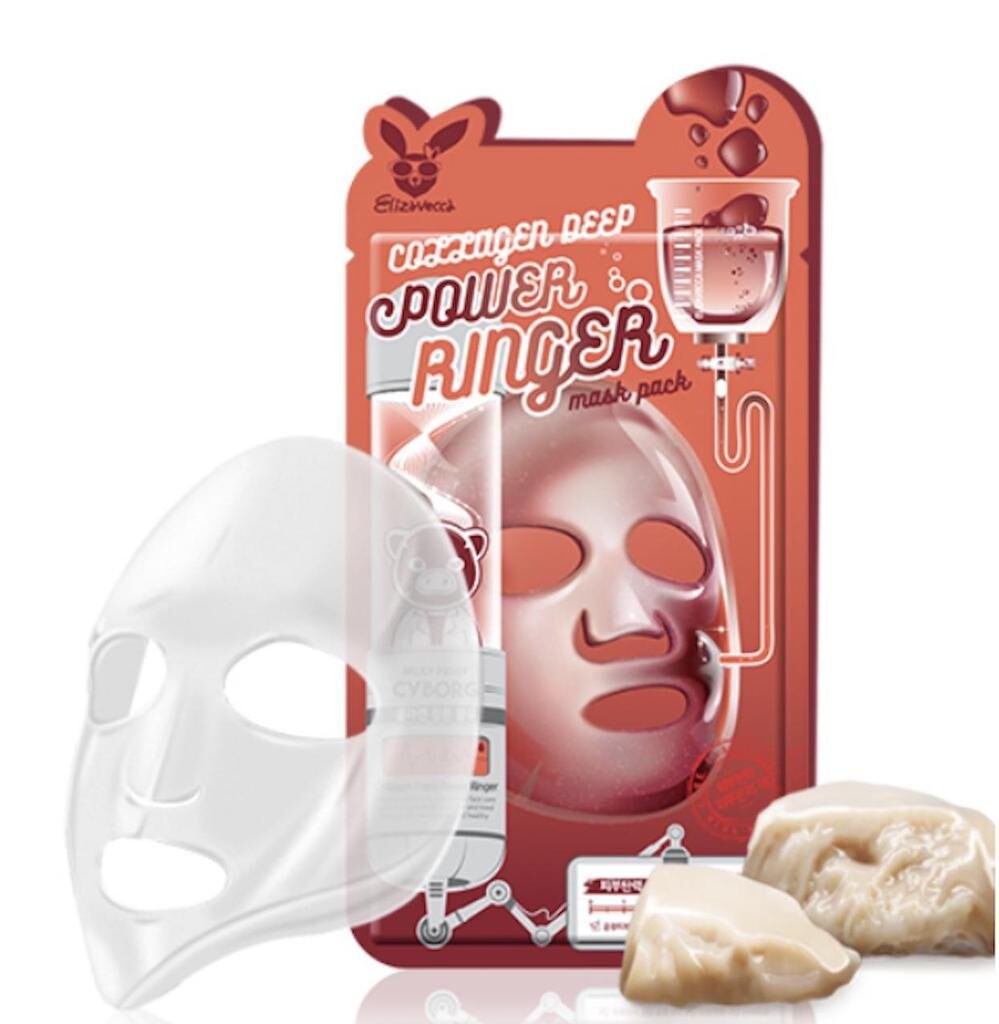 Elizavecca, Collagen Deep Power Ringer Mask, Укрепляющая тканевая маска, 23 мл
Elizavecca, Collagen Deep Power Ringer Mask, Укрепляющая тканевая маска, 23 мл