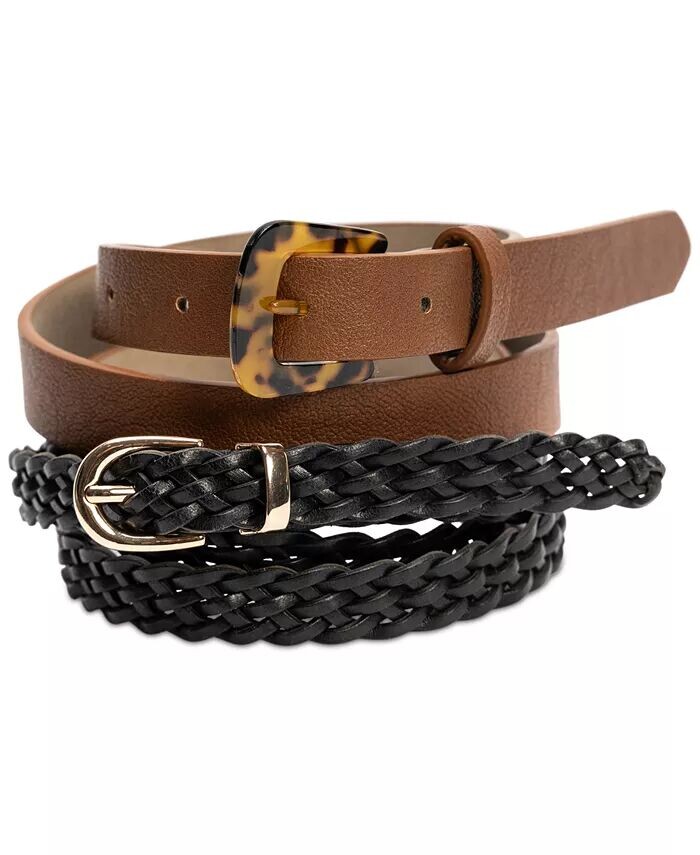 Женские 2 шт. Комплект однотонных и плетеных ремней Giani Bernini, коричневый
Женские 2 шт. Комплект однотонных и плетеных ремней Giani Bernini, коричневый