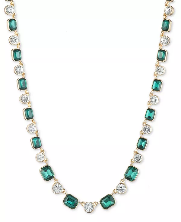 Однорядное ожерелье из золотистых камней со стеклянными камнями Anne Klein, green
Однорядное ожерелье из золотистых камней со стеклянными камнями Anne Klein, green