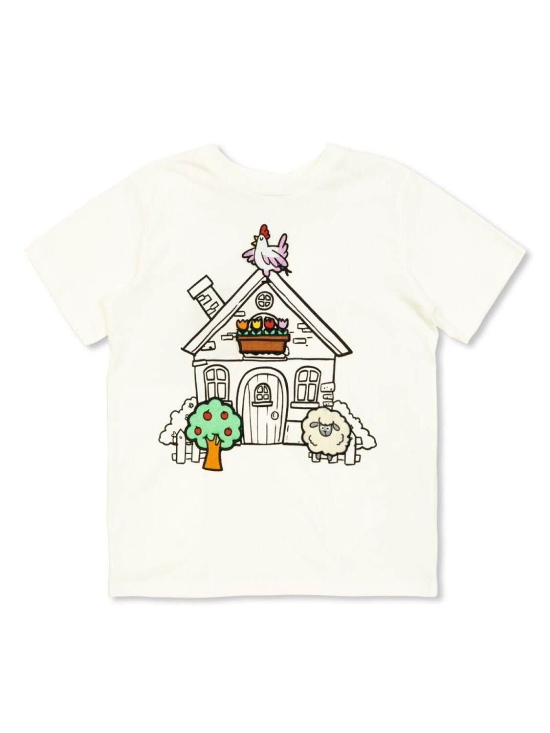 Футболка Stella McCartney Kids из хлопка с принтом в виде фермерского домика, белый
Футболка Stella McCartney Kids из хлопка с принтом в виде фермерского домика, белый