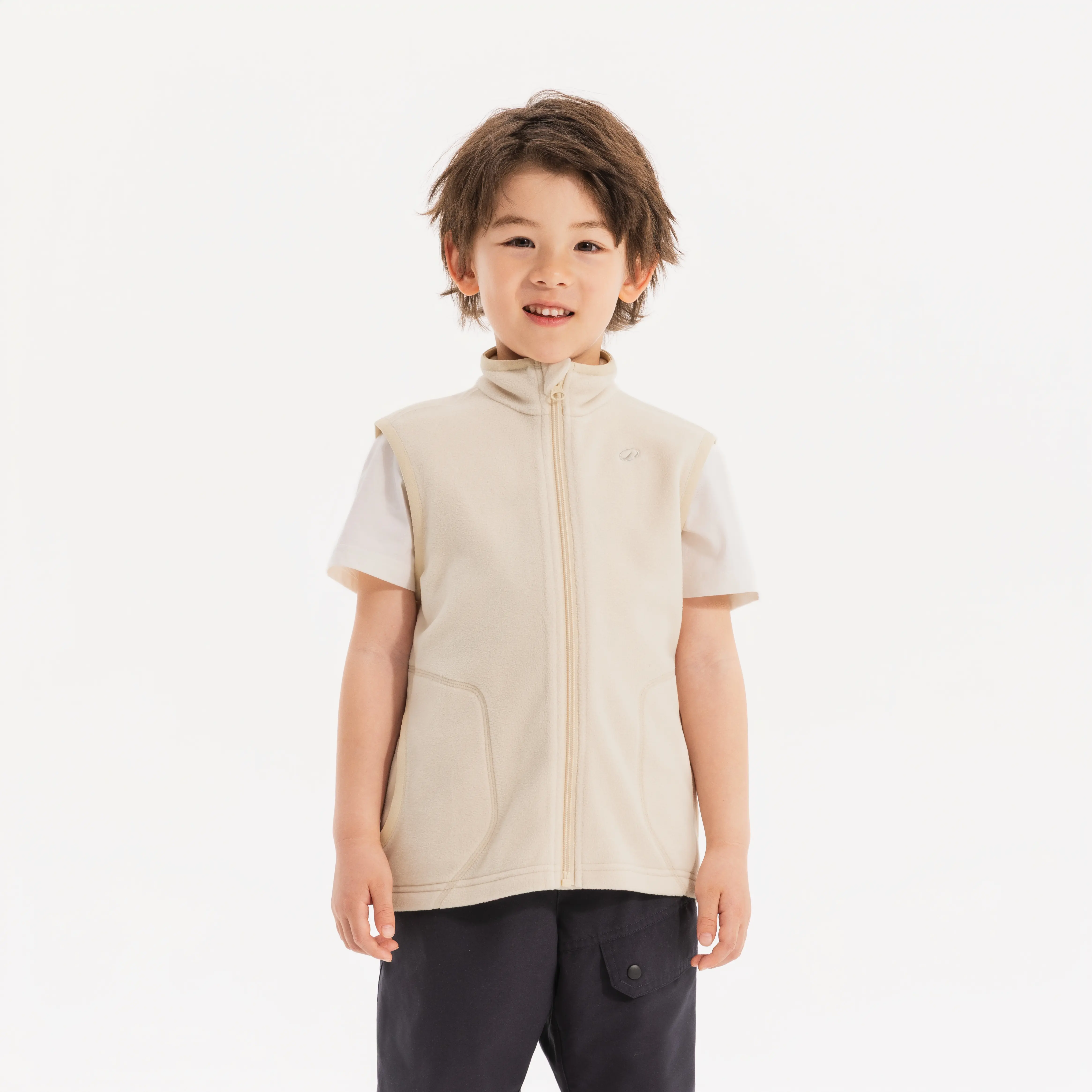 Детская флисовая жилетка для походов Quechua MH100 бежевая
Детская флисовая жилетка для походов Quechua MH100 бежевая