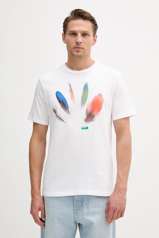 Хлопковая футболка United Colors Of Benetton, белый
Хлопковая футболка United Colors Of Benetton, белый