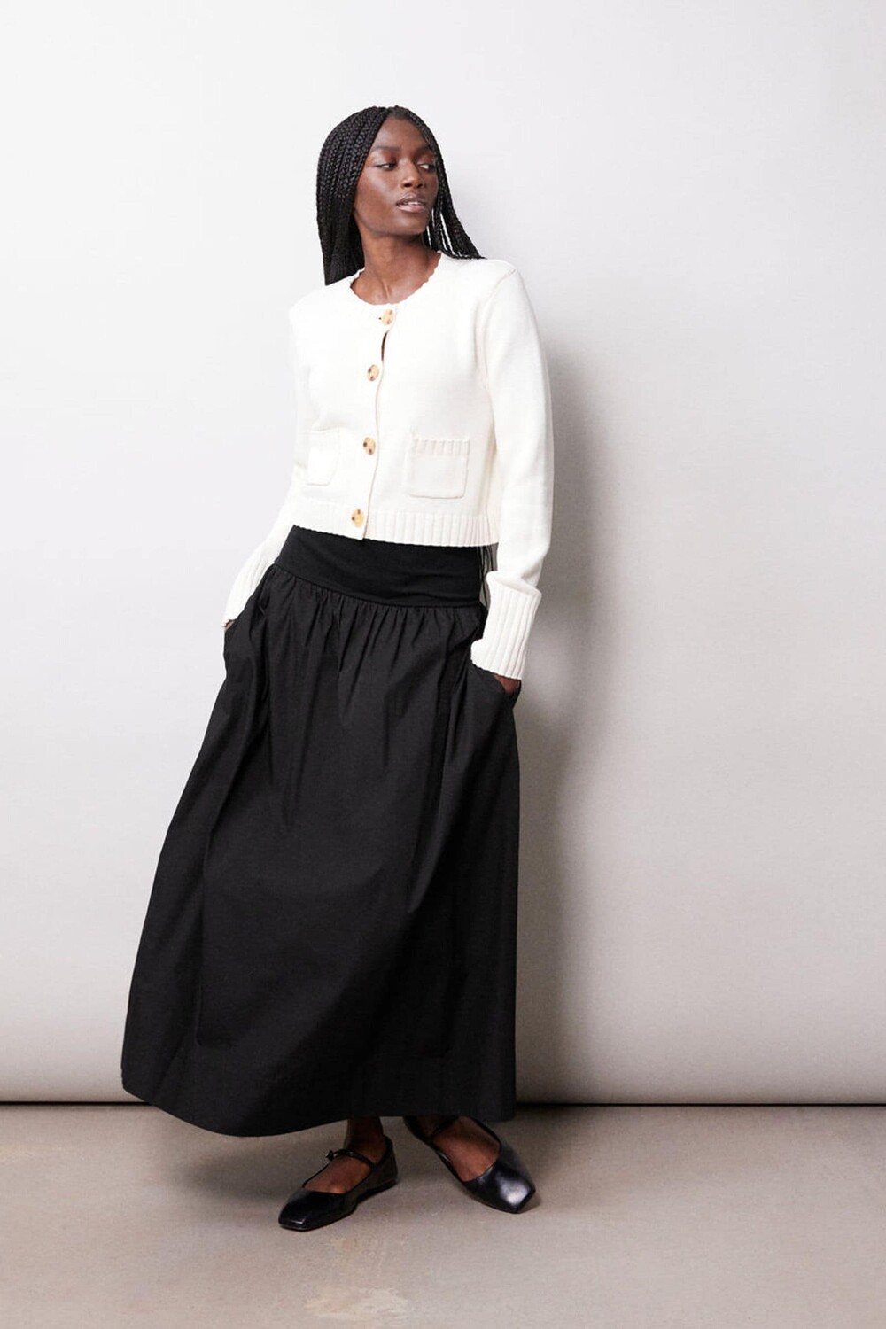 Юбка из черной ткани Albaray, черный
Юбка из черной ткани Albaray, черный