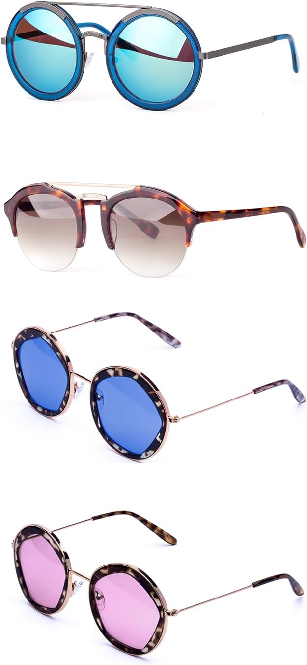 Солнцезащитные очки Sumato Retro с двойной перемычкой для женщин и мужчин, металлические, с защитой от УФ-излучения UV400, с двумя лучами, комплект из 4 штук, Smayk-01f
Солнцезащитные очки Sumato Retro с двойной перемычкой для женщин и мужчин, металлические, с защитой от УФ-излучения UV400, с двумя лучами, комплект из 4 штук, Smayk-01f