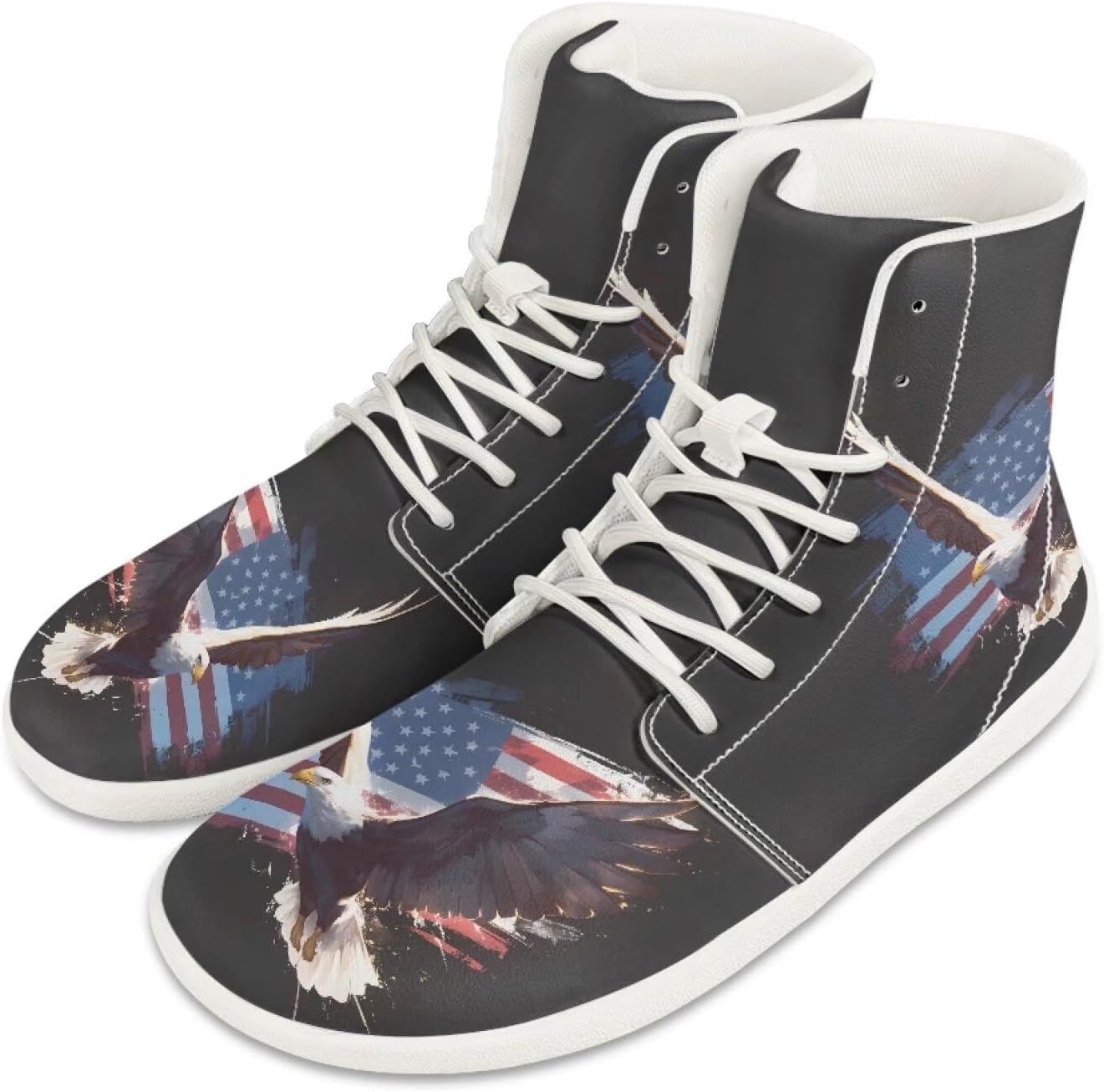 Мужские босоножки из искусственной кожи PU Высокие ботинки с широкой носовой частью Модные кроссовки Удобные повседневные туристические туфли С шнуровкой Для улицы Размер США 5-14 Quxjehoe, American Flag Eagle
Мужские босоножки из искусственной кожи PU Высокие ботинки с широкой носовой частью Модные кроссовки Удобные повседневные туристические туфли С шнуровкой Для улицы Размер США 5-14 Quxjehoe, American Flag Eagle