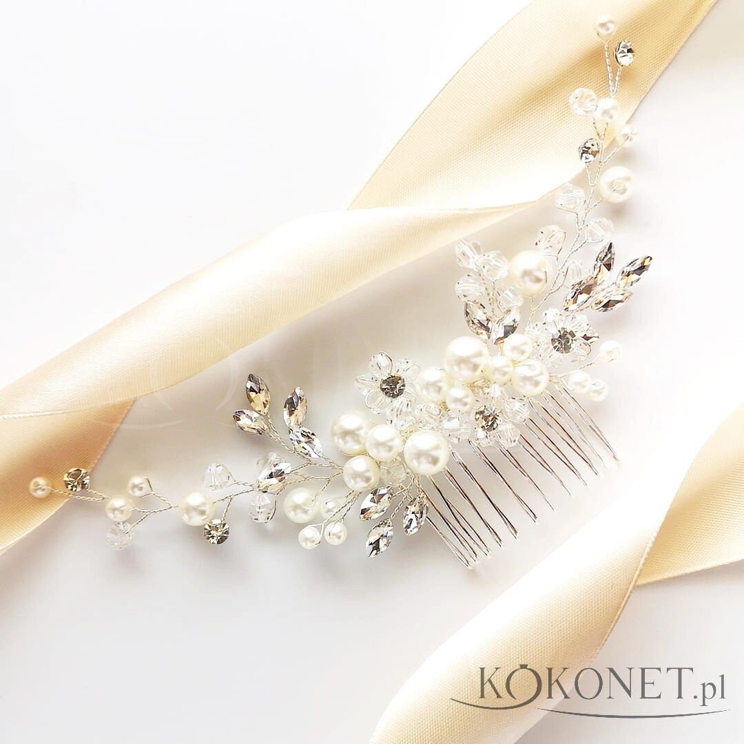 Серебряный свадебный гребень с жемчугом и цирконами Kokonet
Серебряный свадебный гребень с жемчугом и цирконами Kokonet
