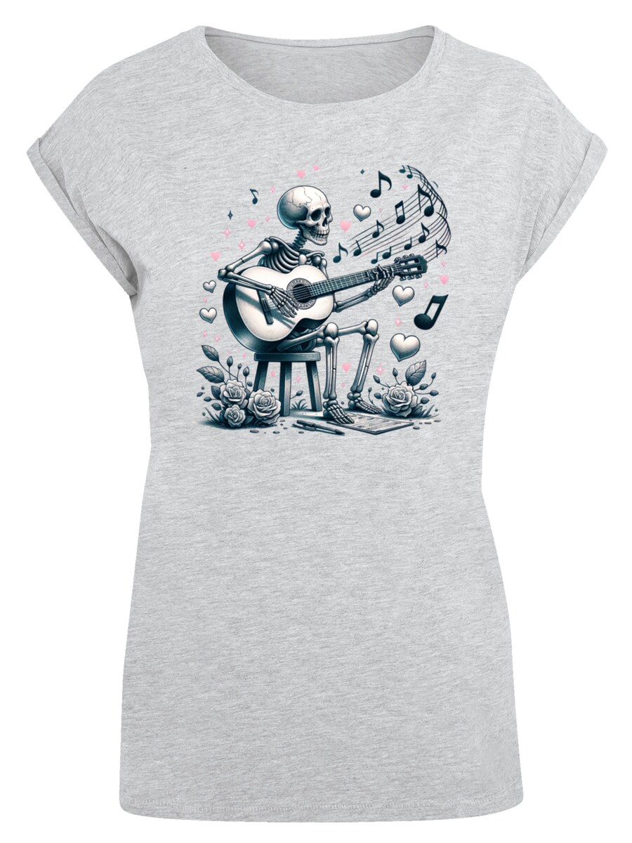 Рубашка F4NT4STIC Skelett spielt Gitarre, Musik, Liebe, светло-серый 
Рубашка F4NT4STIC Skelett spielt Gitarre, Musik, Liebe, светло-серый