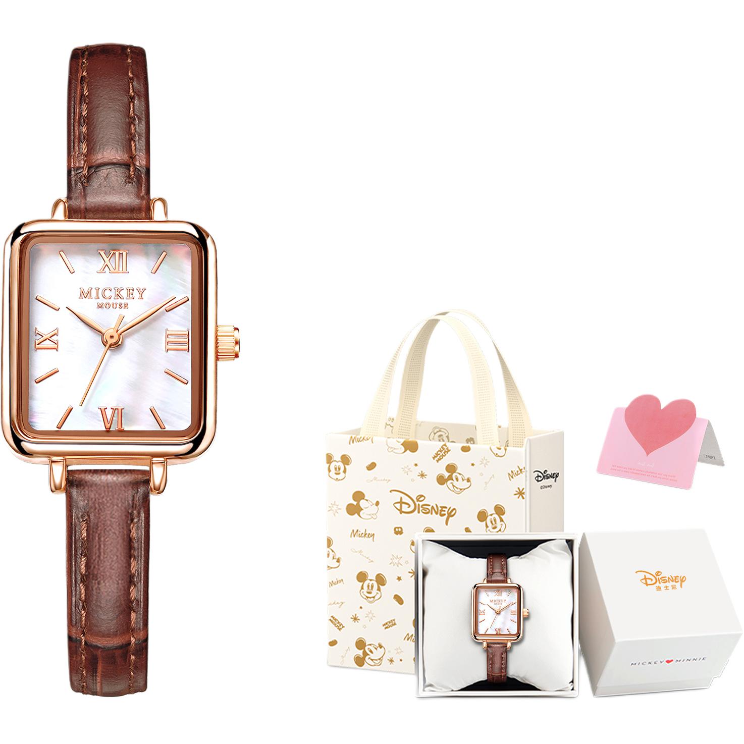 Винтажная коллекция маленьких коричневых часов кварцевый механизм женские часы белый циферблат Disney, коричневый
Винтажная коллекция маленьких коричневых часов кварцевый механизм женские часы белый циферблат Disney, коричневый