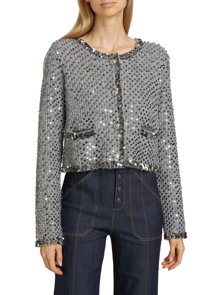 Пиджак Benoit с пайетками Cinq à Sept, серебряный
Пиджак Benoit с пайетками Cinq à Sept, серебряный