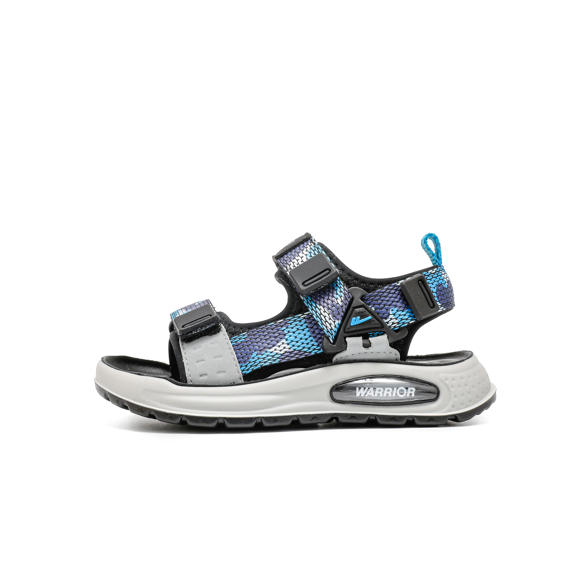 Детские сандалии с противоскользящей подошвой, упругой подошвой и дышащей подошвой WARRIOR, камуфляж/синий/черный
Детские сандалии с противоскользящей подошвой, упругой подошвой и дышащей подошвой WARRIOR, камуфляж/синий/черный
