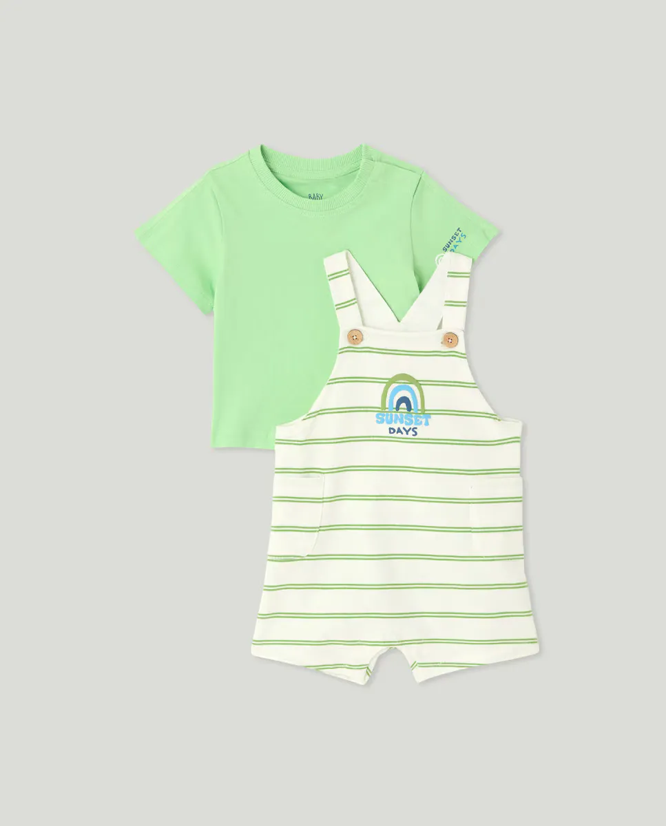 Комплект из 2 предметов: комбинезон и футболка с коротким рукавом для малыша Baby El Corte Inglés, светло-зеленый
Комплект из 2 предметов: комбинезон и футболка с коротким рукавом для малыша Baby El Corte Inglés, светло-зеленый