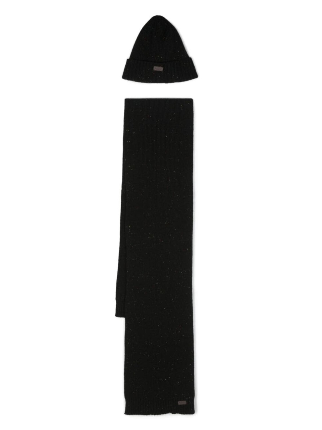 Barbour комплект из шарфа и шапки с нашивкой-логотипом, черный 
Barbour комплект из шарфа и шапки с нашивкой-логотипом, черный