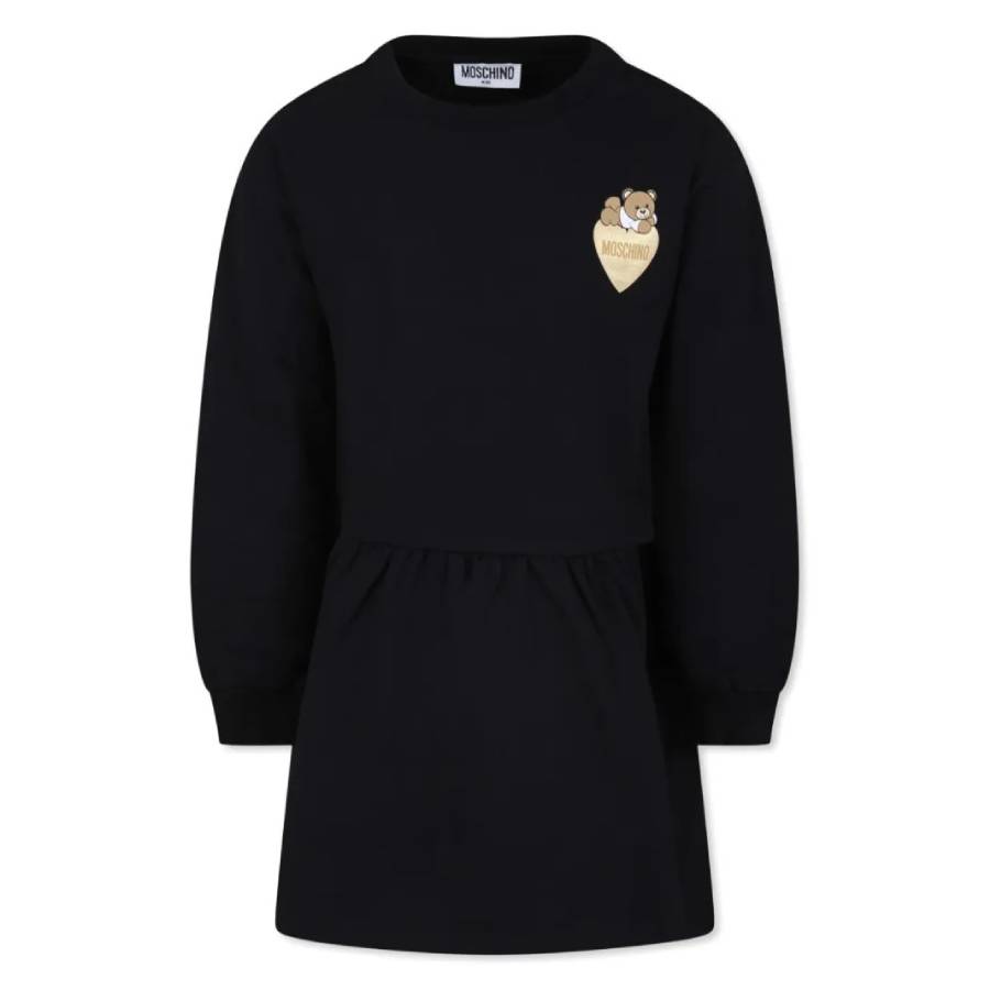 Moschino Девочки Очаровательное плюшевое мишка платье с длинными рукавами, черный
Moschino Девочки Очаровательное плюшевое мишка платье с длинными рукавами, черный