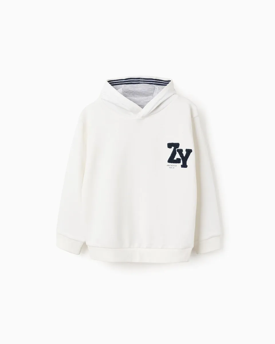 Детское худи с буквами из букле Zippy, белый
Детское худи с буквами из букле Zippy, белый