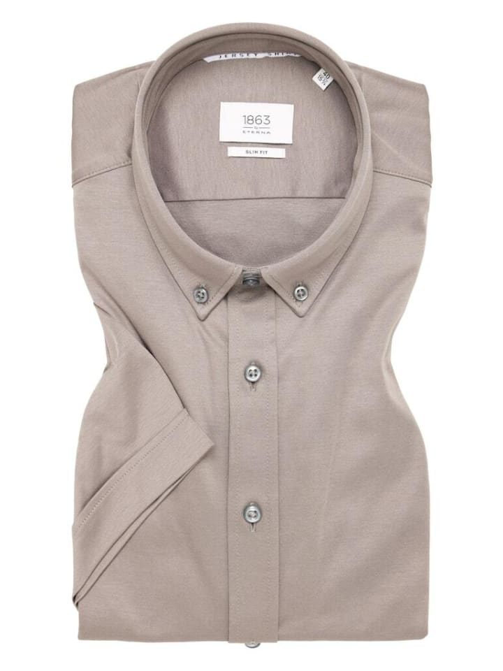 Рубашка с длинными рукавами светло-серого цвета Eterna
Рубашка с длинными рукавами светло-серого цвета Eterna