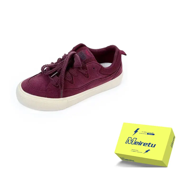 Meiretu Устойчивые к истиранию противоскользящие скейтерские кеды мужские бордовые, цвет Burgundy
Meiretu Устойчивые к истиранию противоскользящие скейтерские кеды мужские бордовые, цвет Burgundy