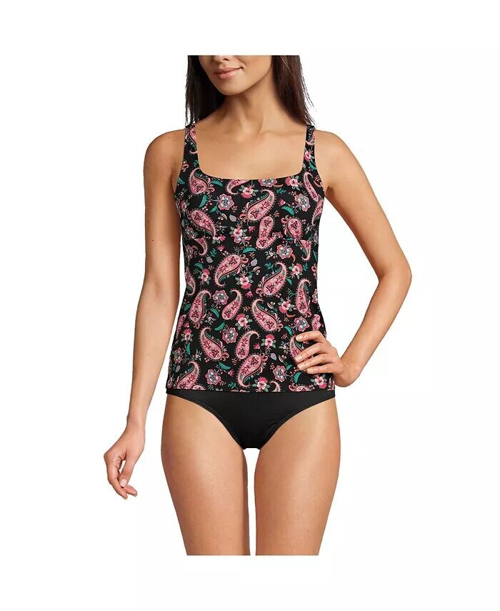 Женский купальник-танкини с квадратным вырезом на косточках, топ-топ Lands' End, черный
Женский купальник-танкини с квадратным вырезом на косточках, топ-топ Lands' End, черный