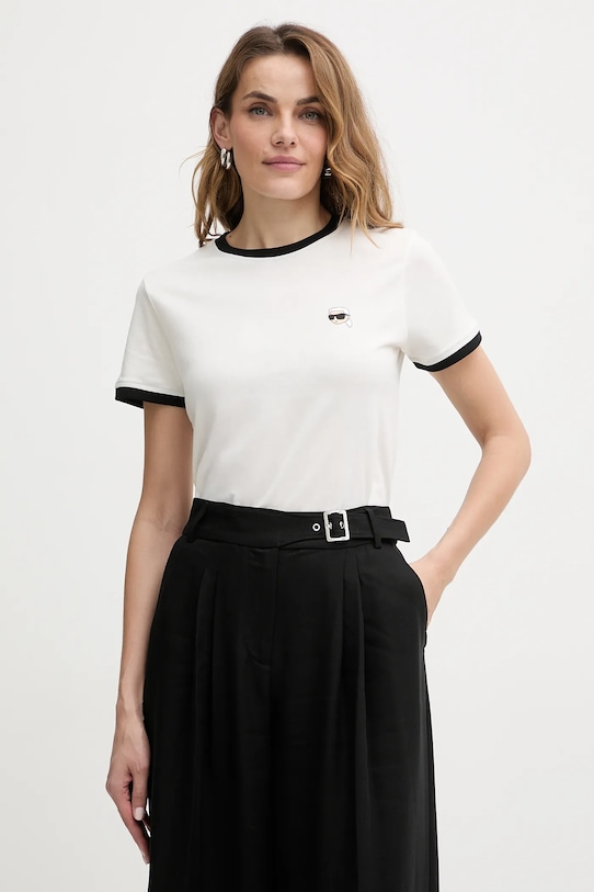 Хлопковая футболка IKON Karl Lagerfeld, бежевый
Хлопковая футболка IKON Karl Lagerfeld, бежевый