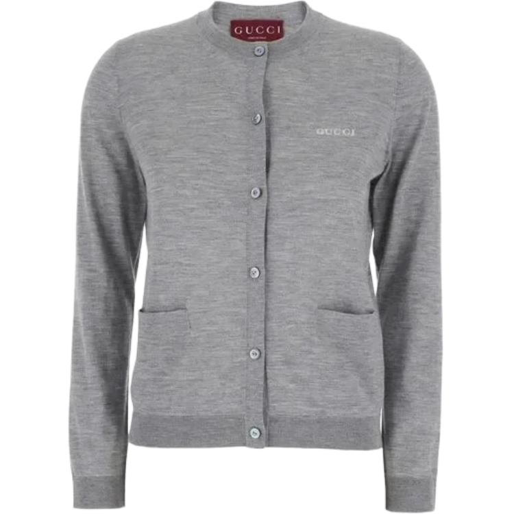 Кардиган с вышитым логотипом и застежкой на пуговицы GUCCI, серый
Кардиган с вышитым логотипом и застежкой на пуговицы GUCCI, серый