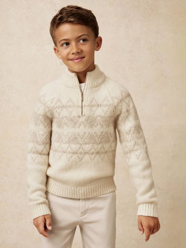 Детский джемпер с высоким воротником и узором фэр-айл из шерстяной смеси Reiss, Off White/Oatmeal
Детский джемпер с высоким воротником и узором фэр-айл из шерстяной смеси Reiss, Off White/Oatmeal