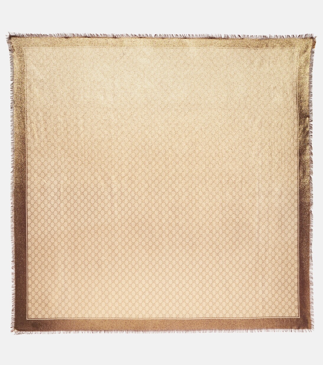 Жаккардовый шерстяной шарф gg Gucci, нейтральный
Жаккардовый шерстяной шарф gg Gucci, нейтральный