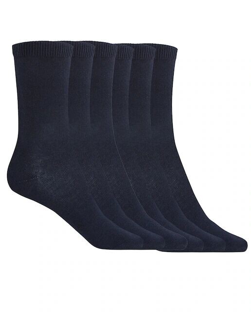 В упаковке 6 пар однотонных хлопковых носков Basix Punto Blanco, темно-синий
В упаковке 6 пар однотонных хлопковых носков Basix Punto Blanco, темно-синий