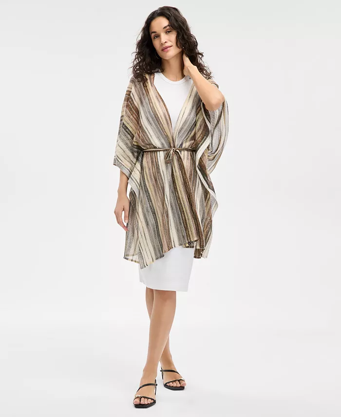 Полосатое платье-накидка Zig Zag I.N.C. International Concepts, коричневый
Полосатое платье-накидка Zig Zag I.N.C. International Concepts, коричневый