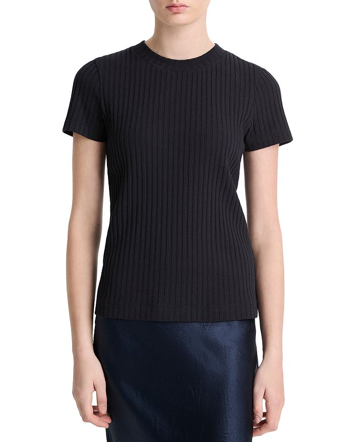 Футболка с круглым вырезом в рубчик Vince, синий
Футболка с круглым вырезом в рубчик Vince, синий