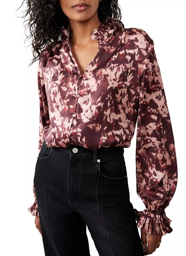 Женская атласная блузка с принтом Mint Velvet, красный
Женская атласная блузка с принтом Mint Velvet, красный