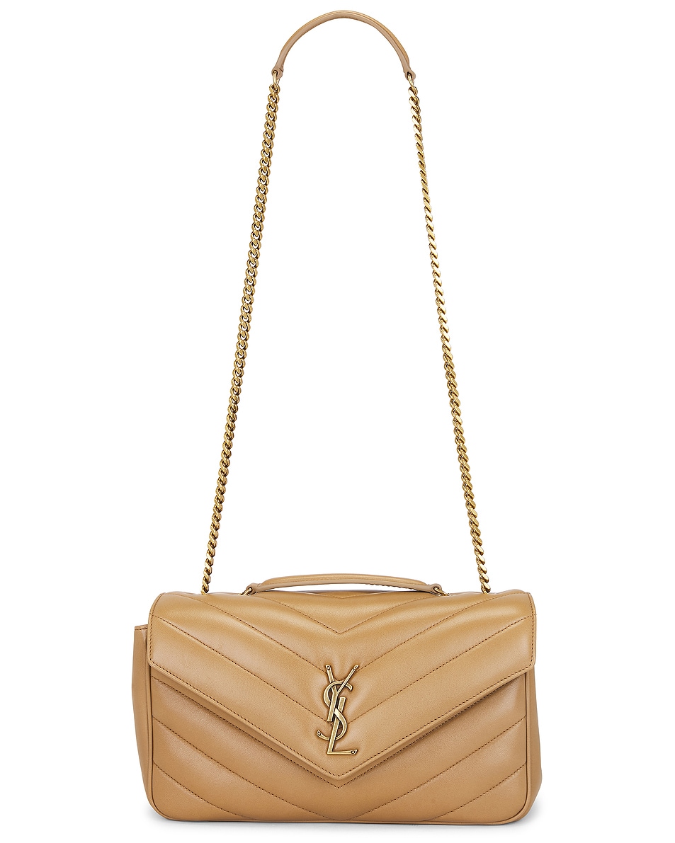 Средняя сумка Loulou с цепочкой Saint Laurent, Natural Tan 
Средняя сумка Loulou с цепочкой Saint Laurent, Natural Tan