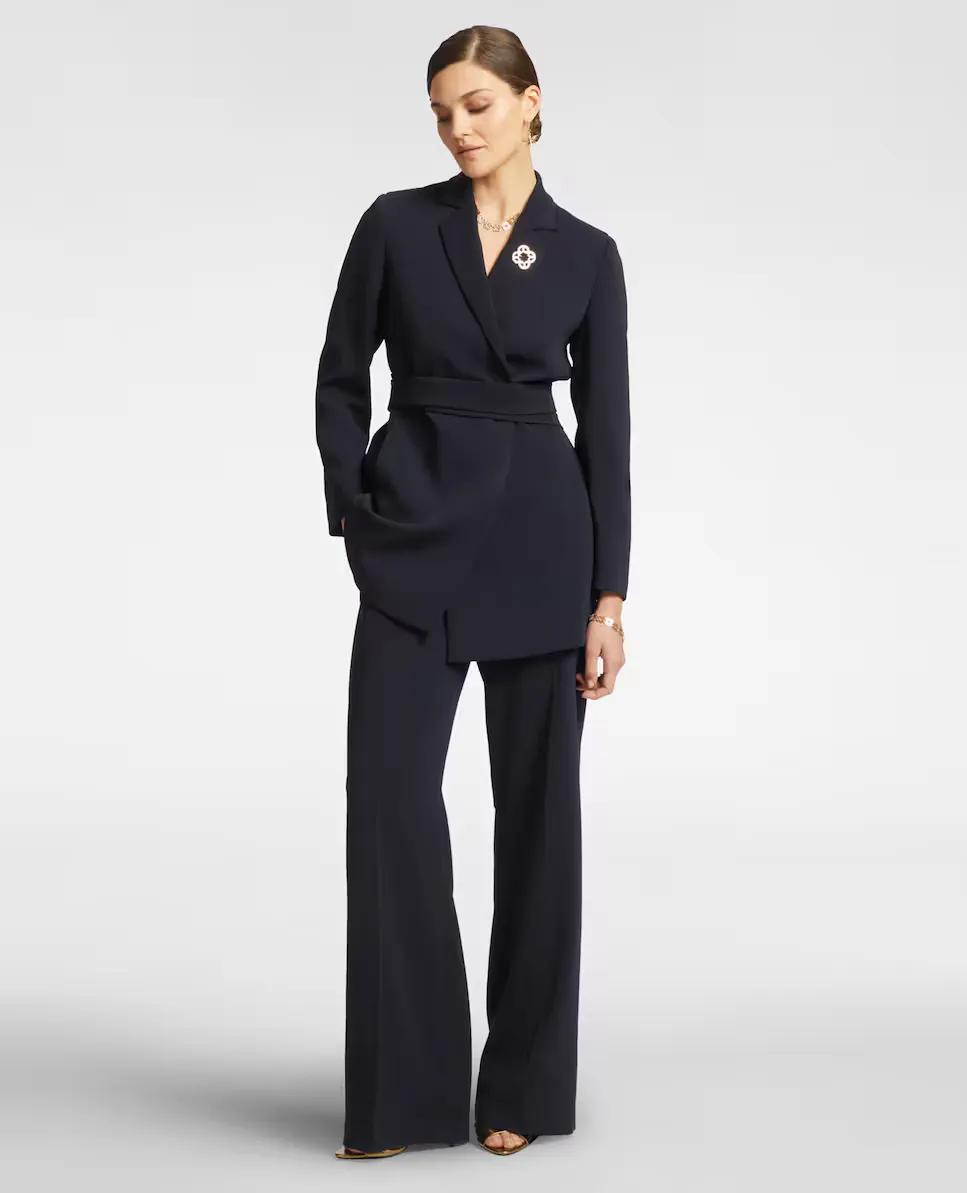 Женские брюки классического кроя из эластичного кади Elena Miró, синий
Женские брюки классического кроя из эластичного кади Elena Miró, синий