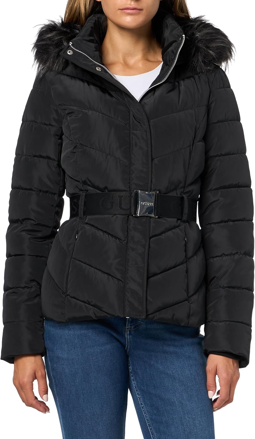 GUESS женская куртка-пуховик Tally с поясом, Jet Black
GUESS женская куртка-пуховик Tally с поясом, Jet Black