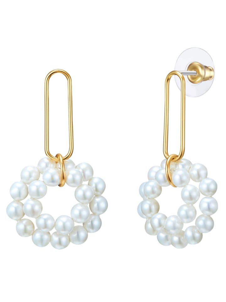 Lulu & Jane Серьги с жемчугом, латунь, перламутр в оправе из желтого золота
Lulu & Jane Серьги с жемчугом, латунь, перламутр в оправе из желтого золота