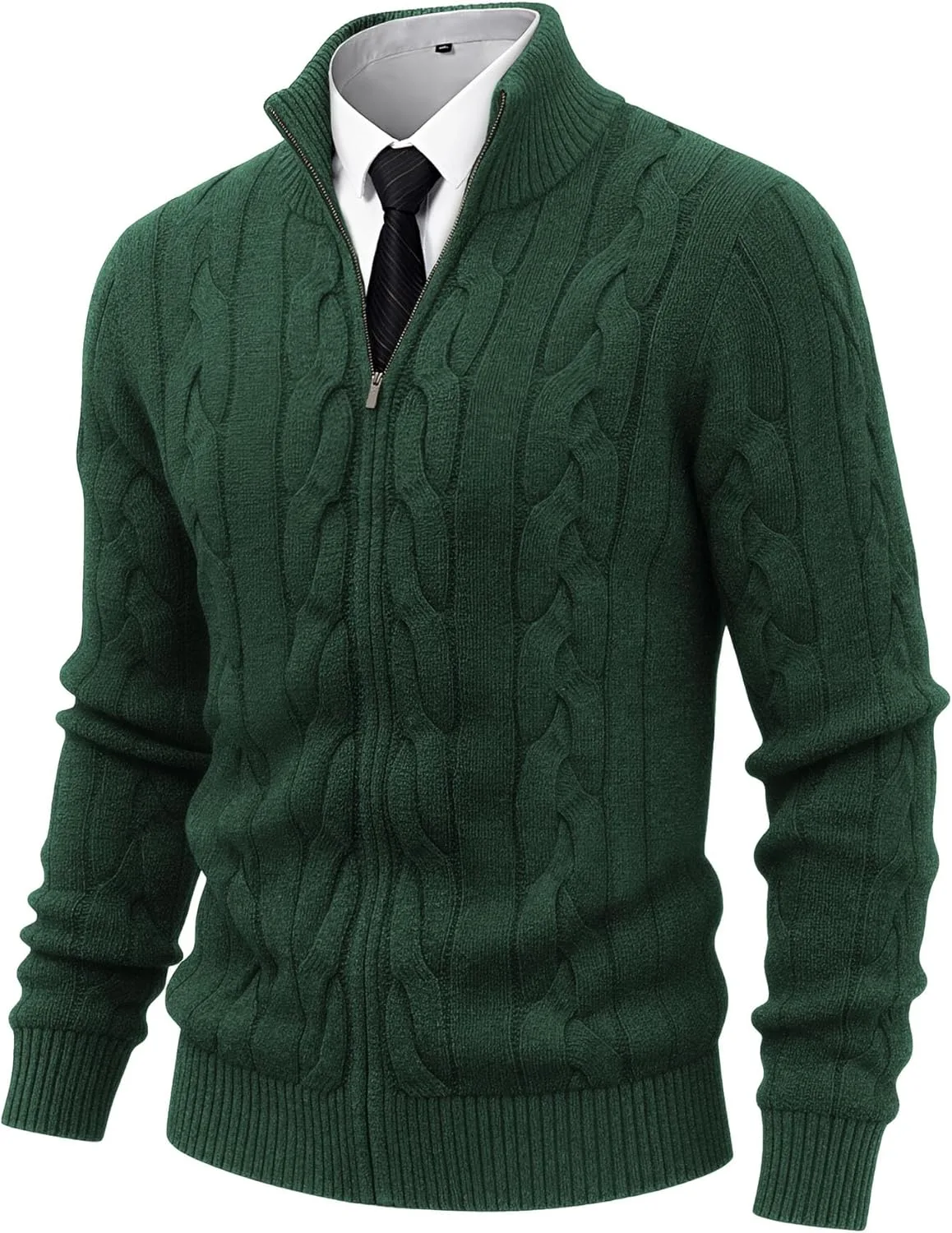 Мужской кардиган NITAGUT с полной застежкой-молнией, воротником-стойкой и косой вязкой
Мужской кардиган NITAGUT с полной застежкой-молнией, воротником-стойкой и косой вязкой