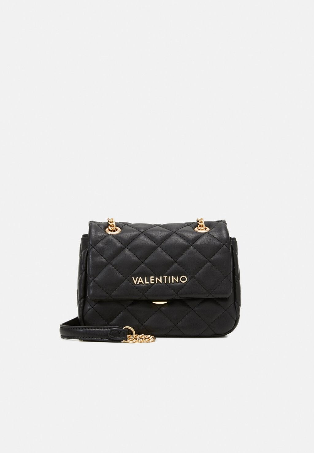 Сумка на плечо Valentino стеганая с клапаном и золотой фурнитурой, черный
Сумка на плечо Valentino стеганая с клапаном и золотой фурнитурой, черный