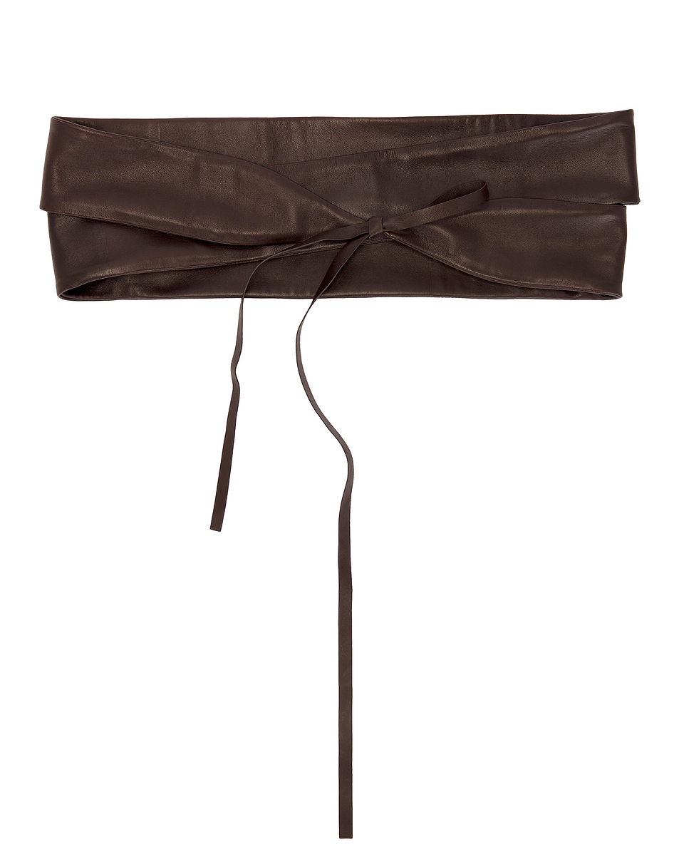 Широкий ремень с запахом The Row, темно-коричневый
Широкий ремень с запахом The Row, темно-коричневый