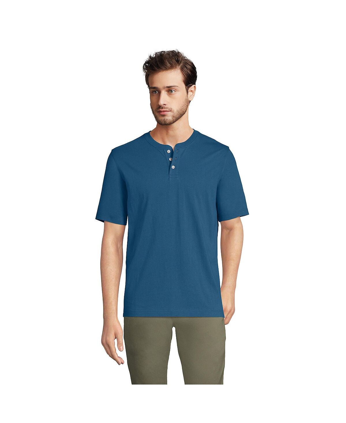 Мужская футболка Henley с короткими рукавами и высоким воротником Super-T Lands' End
Мужская футболка Henley с короткими рукавами и высоким воротником Super-T Lands' End