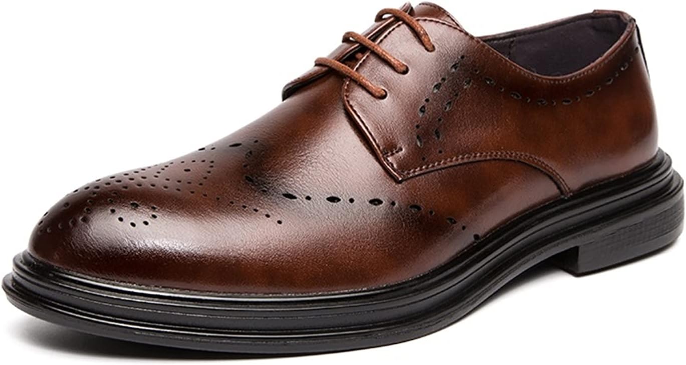 Мужские туфли ZUZALA Oxford с шнуровкой, крыльями и перфорацией, тисненые, с круглым носком, дерби, резиновая подошва, противоскользящие, низкие, для делового стиля, коричневый
Мужские туфли ZUZALA Oxford с шнуровкой, крыльями и перфорацией, тисненые, с круглым носком, дерби, резиновая подошва, противоскользящие, низкие, для делового стиля, коричневый