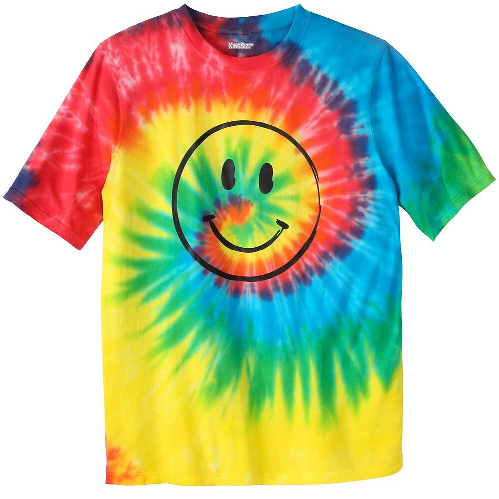 Мужская большая и высокая футболка с рисунком тай-дай Kingsize KingSize, цвет Tie Dye Smile
Мужская большая и высокая футболка с рисунком тай-дай Kingsize KingSize, цвет Tie Dye Smile