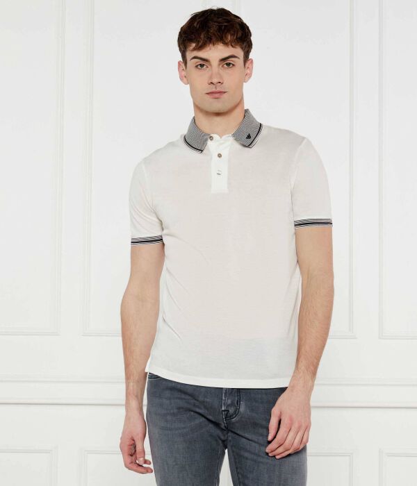 Рубашка поло Regular fit Emporio Armani, белый 
Рубашка поло Regular fit Emporio Armani, белый