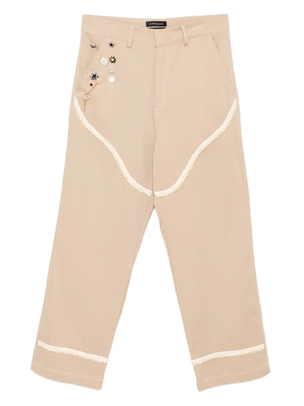 Брюки чинос с корсетной отделкой JUNTAE KIM, нейтральный
Брюки чинос с корсетной отделкой JUNTAE KIM, нейтральный