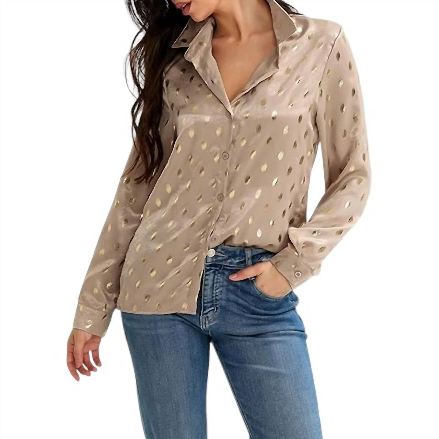 Имея бал фольгированная блузка в шампанском Mazik, цвет champagne
Имея бал фольгированная блузка в шампанском Mazik, цвет champagne