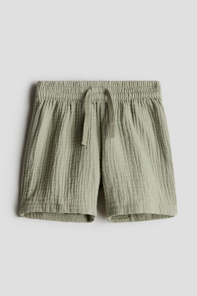 Шорты из хлопкового муслина H&M, зеленый
Шорты из хлопкового муслина H&M, зеленый